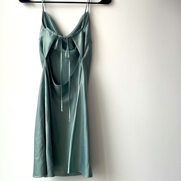 OAK+FORT Cowl Neck Satin Dress - Picture 3 of 6